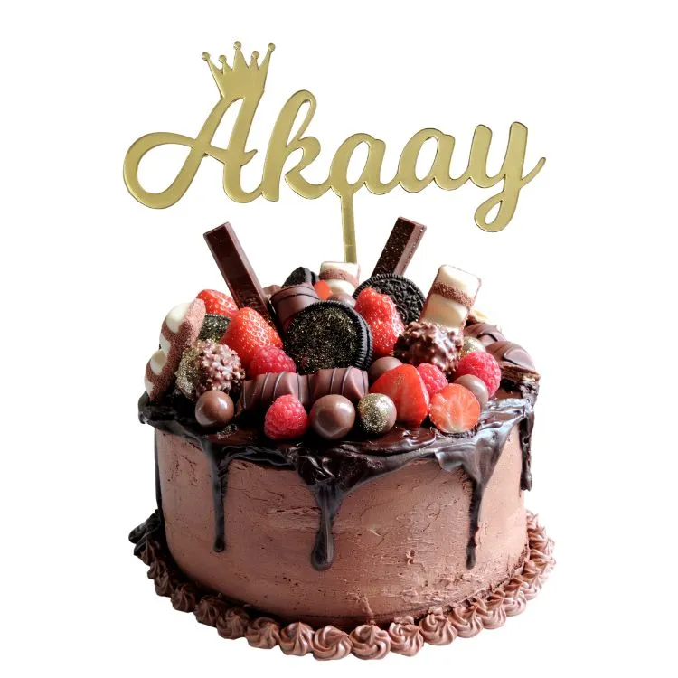 Crown Cake Topper with Name